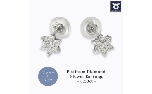 プラチナダイヤ ピアス トータル0.2ct E280DI-P【053-005】 - 山梨県大