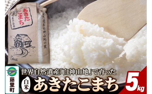 秋田県産　令和7年産あきたこまち　白米27キロ 米 令和7年産 あきたこまち【白米】5kg - 秋田県藤里町｜ふるさと