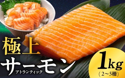 極上 アトランティックサーモン 1kg【ノルウェー産 2〜5柵 訳あり サイズ不揃い 上質 刺身 海鮮丼 サラダ 冷凍 物価高応援】