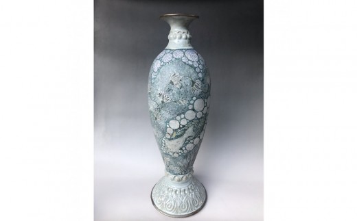 益子焼 水流魚のいる花器 | 栃木県 伝統工芸品 美術品 1点限定品 一点