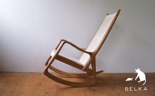 国産ナラ材 ロッキングチェア（bcr-1）≪出荷時期：受注後、約7カ月で