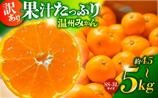 訳あり】みかん 家庭用 温州 ミカン 約4.5～5kg 【合同会社 福福堂