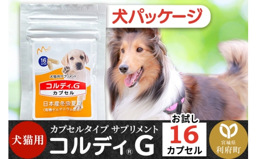 犬 猫 いつものエサにプラス！ペット用サプリメント コルディG 16 