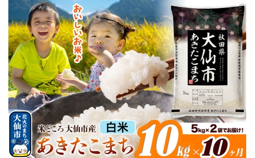 米《定期便10ヶ月》あきたこまち【白米】 米どころ秋田県大仙市産 令和