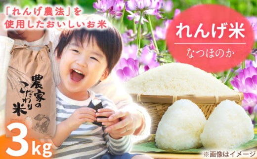 令和7年度米】 れんげ米 なつほのか 3kg【ふきの陶】 [NF18] 白米 3kg 