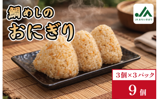 鯛めしおにぎり 3個入り×3パック【V002240TAI】 - 愛媛県今治市