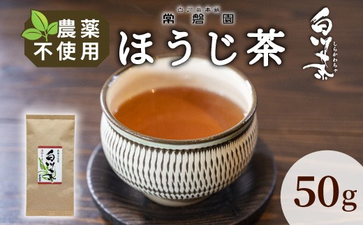 農薬不使用！浅炒りほうじ茶 50g 常磐園 ほうじ茶 浅炒り 日本茶 緑茶