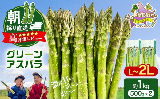 令和8年産 特選グリーンアスパラ 1kg L～2L