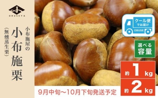 小布施栗（無燻蒸生栗） 約1kg 約2kg 選べる内容量 ［小布施屋］ 果物