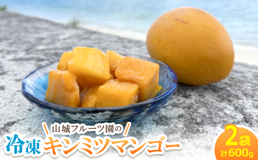 今帰仁産 山城フルーツ園の冷凍キンミツマンゴー 600g(300g×2パック