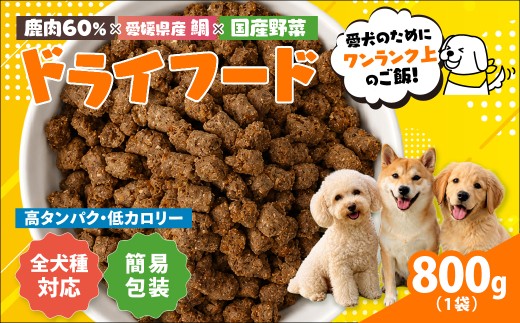 国産いぬはん ドライフード 800g 4袋 愛犬用】ドライフード 800g（簡易包装）＜ペット ペットフード