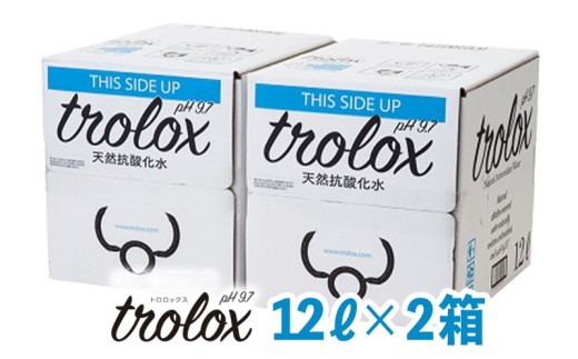 B2-5024／天然抗酸化水 トロロックス（12L BIB×2箱）