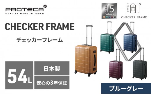 PROTeCA CHECKER FRAME ［ブルーグレー］54L エースラゲージ スーツ