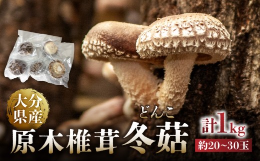 冷凍 原木しいたけ（冬菇）1kg 椎茸 どんこ 冷凍 ドリップ 個別包装