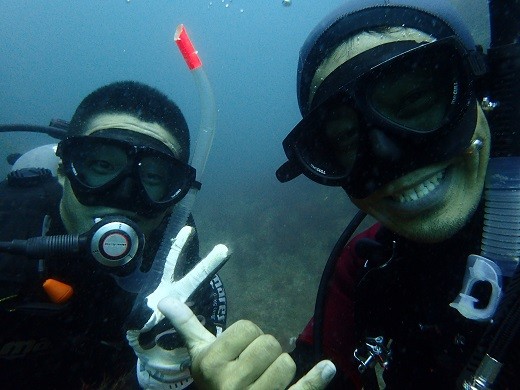 西川名の海で、ダイバーデビュー