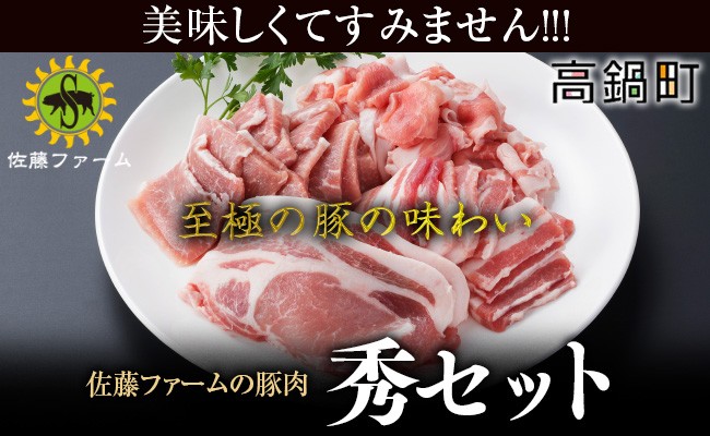 高鍋町産 佐藤ファームの豚肉 秀セット合計2.4kg＞翌月末迄に順次出荷 