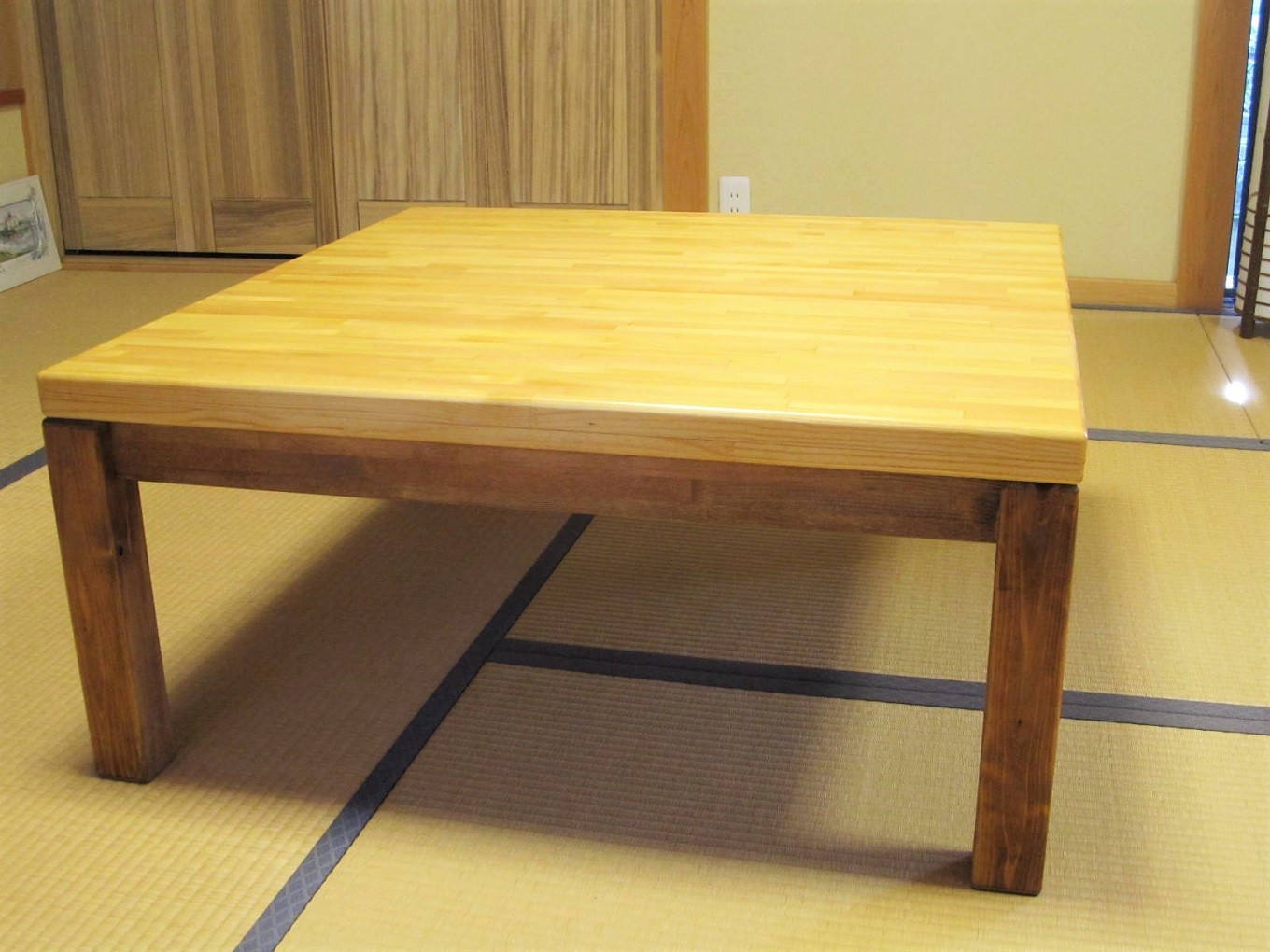 手作り木製 ローテーブル「こたつにも使ってね」【007A-057】 - 大阪府