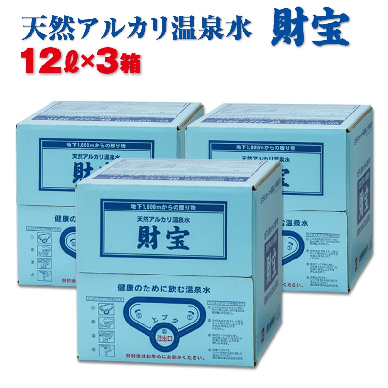 A1-2216/天然アルカリ温泉水12L×3
