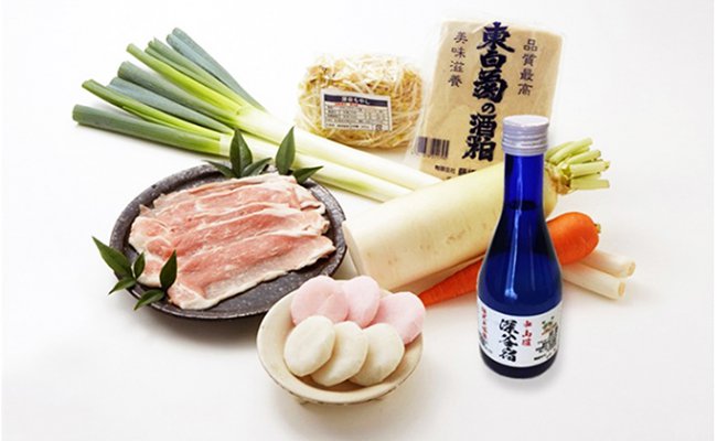 だしに酒粕がきいて、まろやかでおいしい鍋セットです。