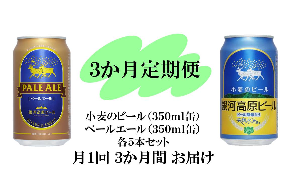 銀河高原ビール 二種のビールセット 3か月 定期便