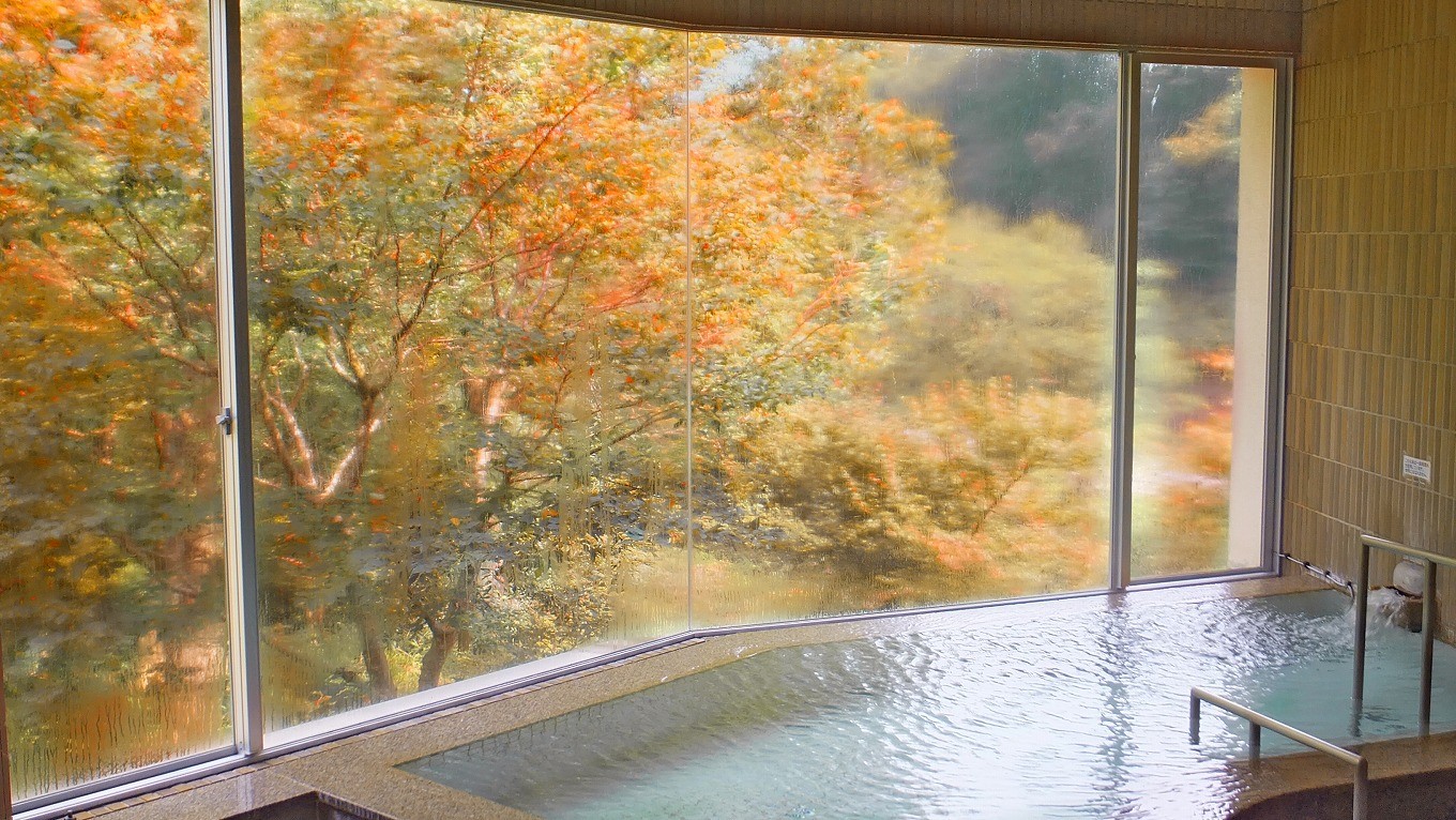 船通山の四季折々の風景を楽しみながらゆったり浸かれます。