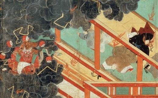 北野天神縁起絵巻(承久本)第6巻(部分) 北野天満宮蔵(前期展示)