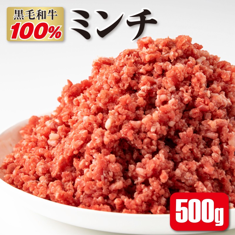 W-2213/鹿児島産黒毛和牛【100%】ミンチ500g