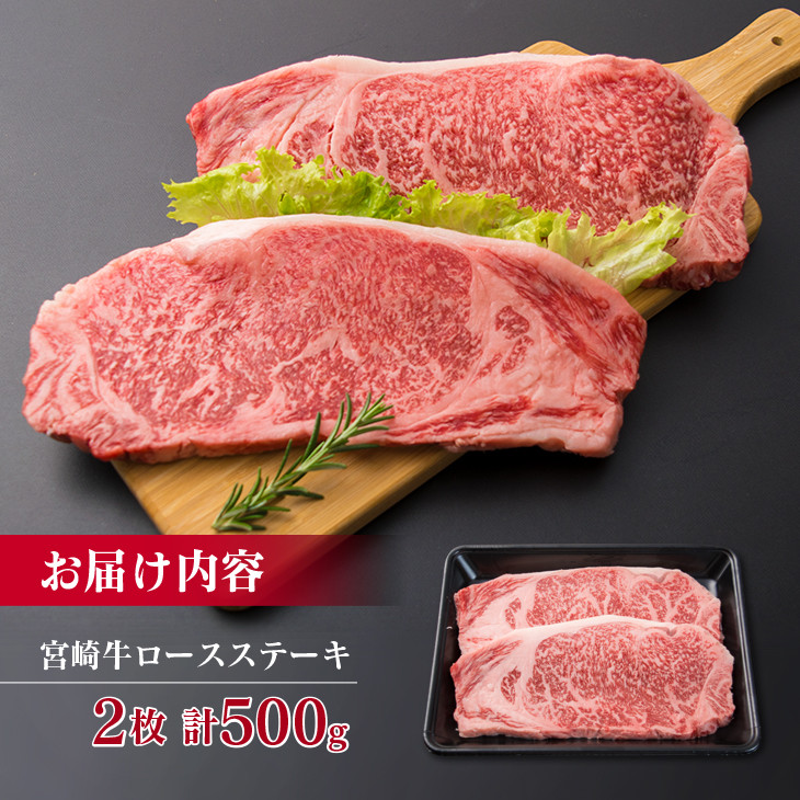 D22-191 ≪最高ランク5等級≫宮崎牛ロースステーキ(計500g) 肉 牛 牛肉 - 宮崎県日南市｜ふるさとチョイス - ふるさと納税サイト