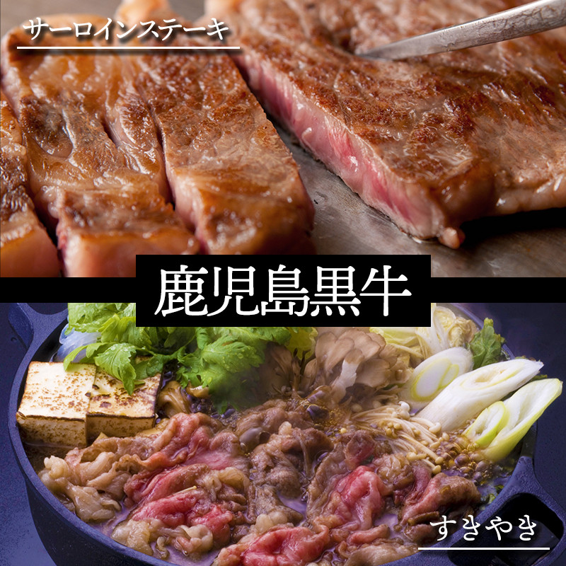 F6-1602／鹿児島黒牛サーロインステーキ･すきやきセット