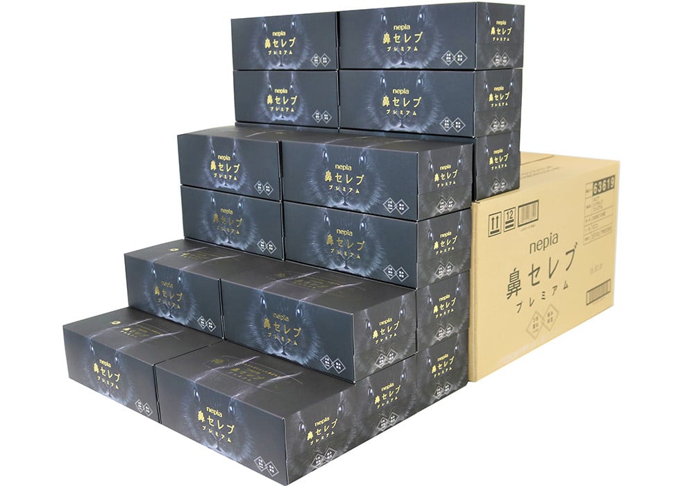 紙のまち 苫小牧 ネピア 鼻セレブティシュ プレミアム (20箱 ...