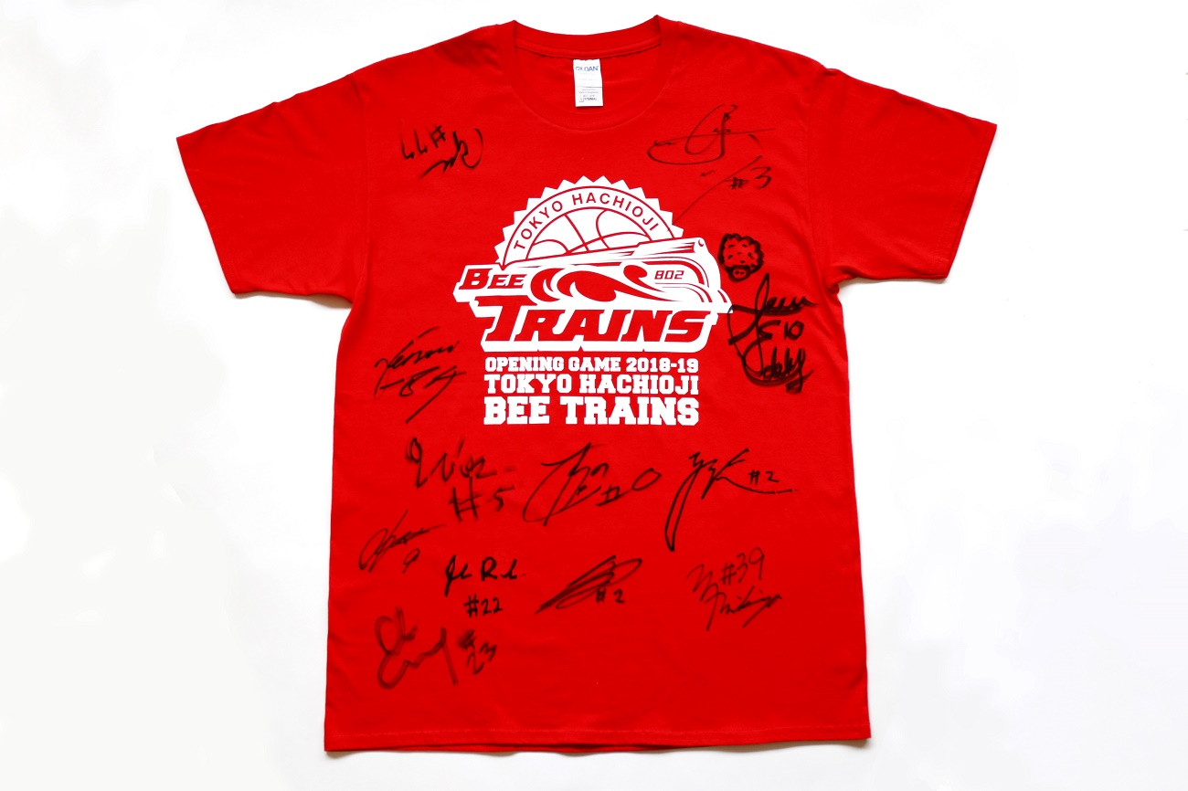 選手全員サイン入りオリジナルTシャツ　東京八王子ビートレインズ
