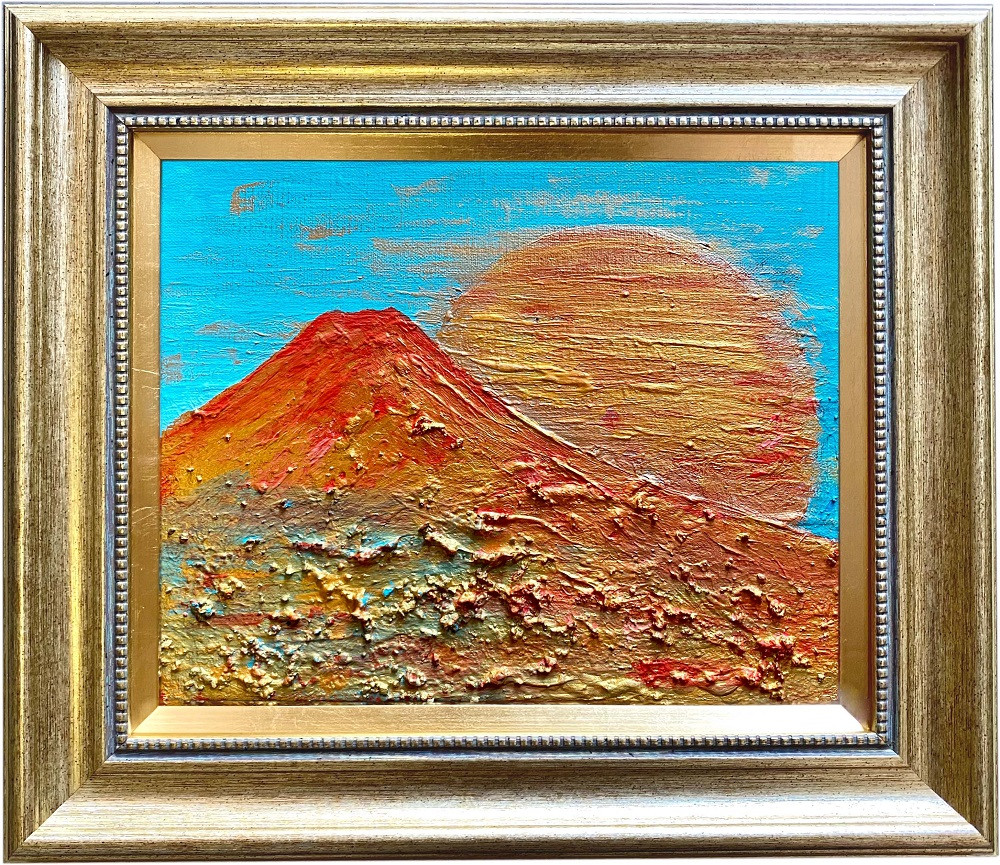 世界の 恥じらいⅡ 油絵Ｆ3 （273×220mm）抽象画 現代アート オシャレ 