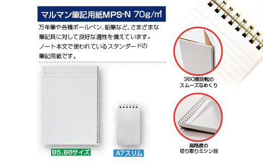 マルマンのベーシックノート3種類定番セット(B5、B6、A7)合計20冊 雑貨