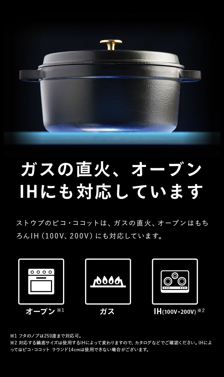 9月30日受付終了】H85-12 ストウブ ピコ・ココット ラウンド 24cm