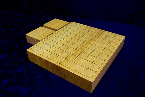 【未使用】熊須碁盤店 国産本榧 2.3寸一枚板 卓上将棋盤将棋盤