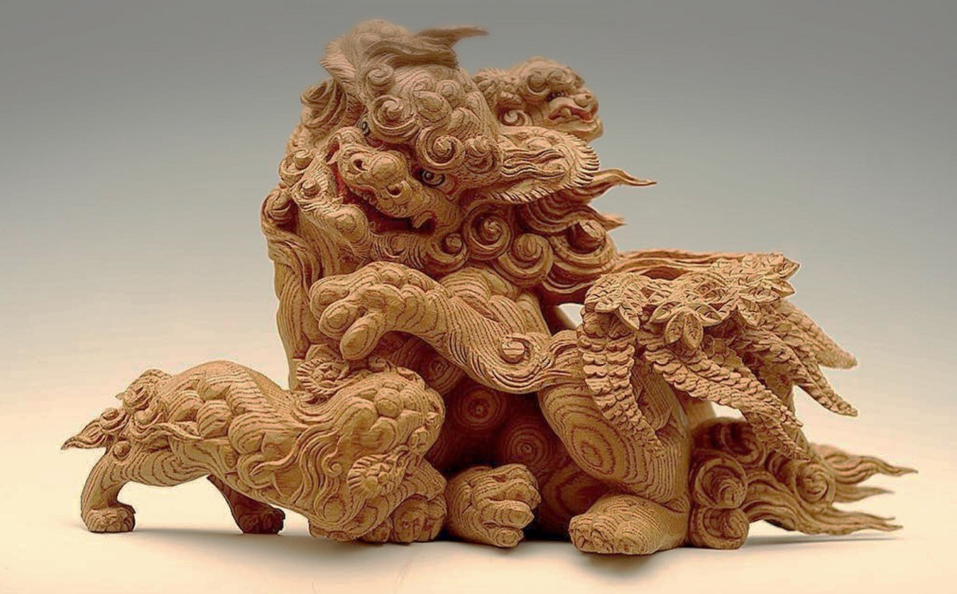 戯藤(獅子の母子) ※作品集掲載内容より※