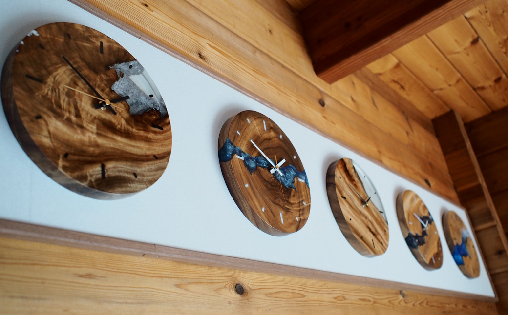ふるさと納税 AH13　無垢材の木の掛け時計（ブナ）　スクエア 兵庫県宍粟市 - 2