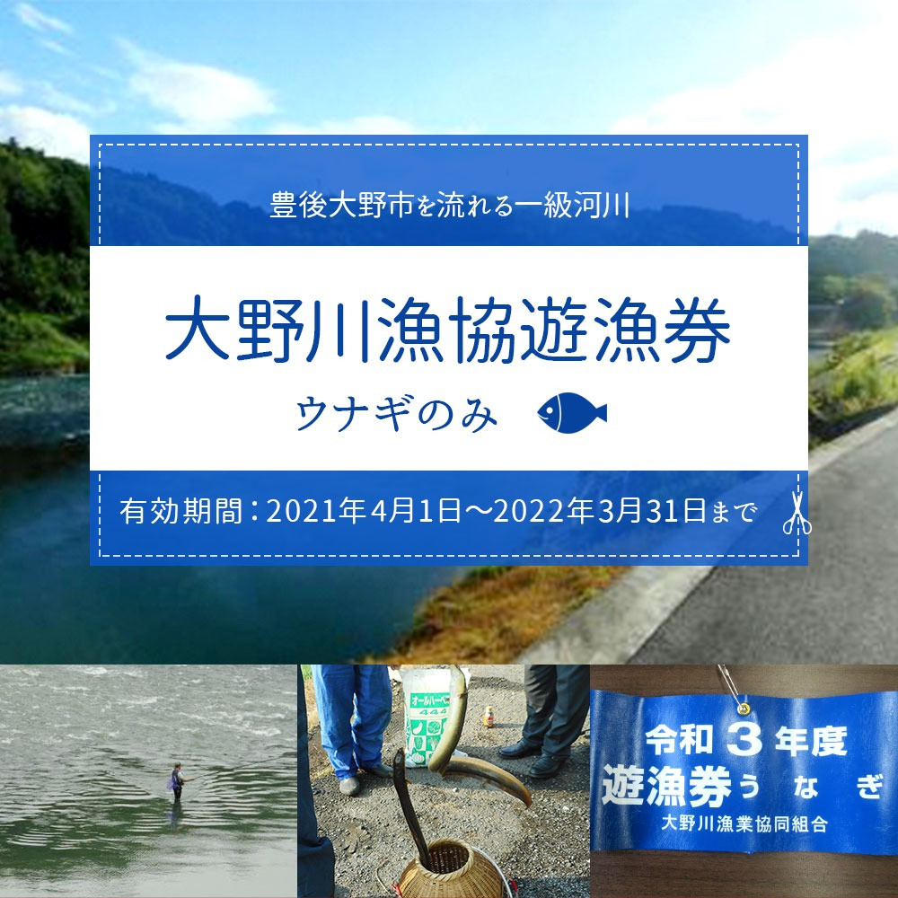 024 261 大野川漁協遊漁券 ウナギのみ 大分県豊後大野市 ふるさと納税 ふるさとチョイス