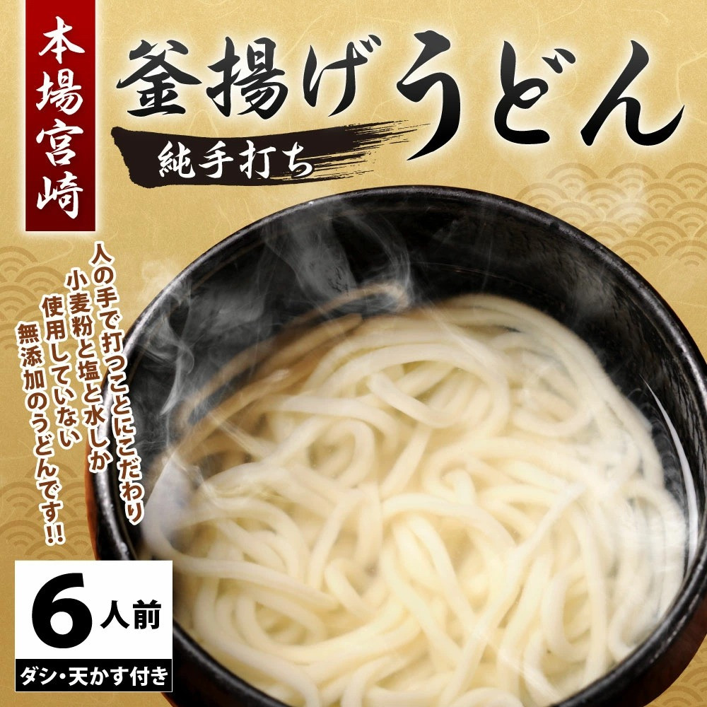 本場宮崎！釜揚げうどん 6人前 (冷凍うどん・釜揚げダシ・天かす付) - 宮崎県えびの市｜ふるさとチョイス - ふるさと納税サイト