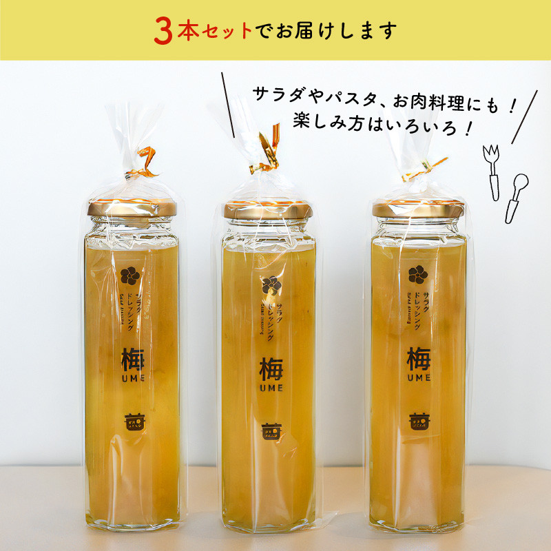 無添加手作り 梅サラダドレッシング（180ml×3本） K02402 - 福岡県上毛町｜ふるさとチョイス - ふるさと納税サイト