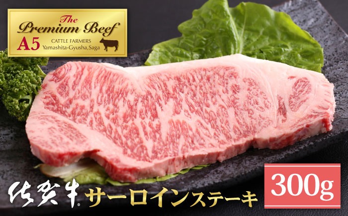 【霜降り A5ランク】佐賀牛 サーロイン ステーキ 300g ( 300g×1枚 ) 【山下牛舎】 [HAD026]