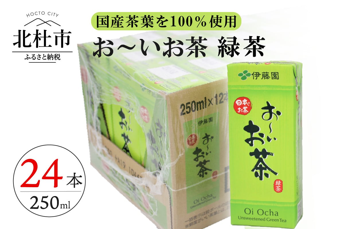 おーいお茶 250ml 24本 伊藤園 紙パック - 山梨県北杜市｜ふるさとチョイス - ふるさと納税サイト