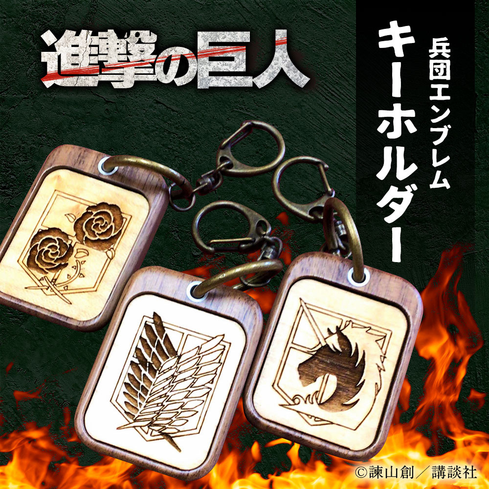 ｃ ３８ 進撃の巨人 兵団 エンブレム 木製 キーホルダー 3種セット 大分県日田市 ふるさと納税 ふるさとチョイス