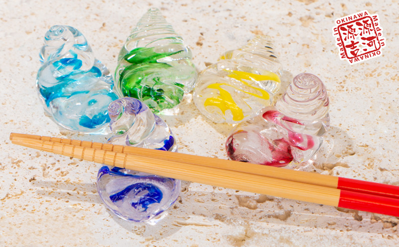 【RGC】沖縄琉球ガラス村 おもてなし １２点セット グラス＆皿＆箸置 ラベル付