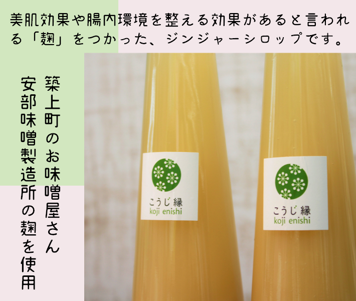 こうじ縁 「 発酵 ジンジャーシロップ 」2本《築上町》【安部味噌製造所】 [ABAF012] 福岡県築上町｜ふるさとチョイス ふるさと納税 サイト