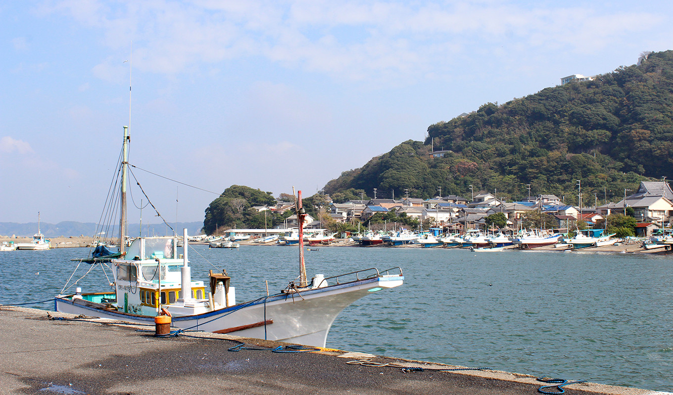 こちらは竹岡漁港。のどかな漁村の風景が広がります