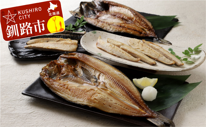 ホッケ　釧路カネイチ　魚　詰め合せ　F4F-1001-　北海道　海産物　釧路　真ほっけ　魚介類　サバ　鯖　ふるさと納税　さばセット　詰合せ
