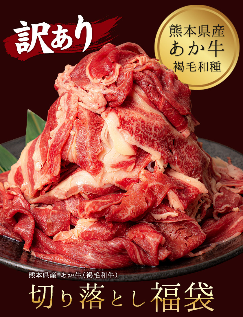 あか牛 牛肉 切り落とし 福袋 1.2kg (600gx2) 熊本県産 和牛 肉 赤身 バラ 冷凍《90日以内に順次出荷(土日祝除く)》 訳あり ご家庭用  不揃い 1kg 以上 送料無料 1000g 以上 冷凍庫 個別 取分け 小分け 個包装 - 熊本県大津町｜ふるさとチョイス - ふるさと納税サイト