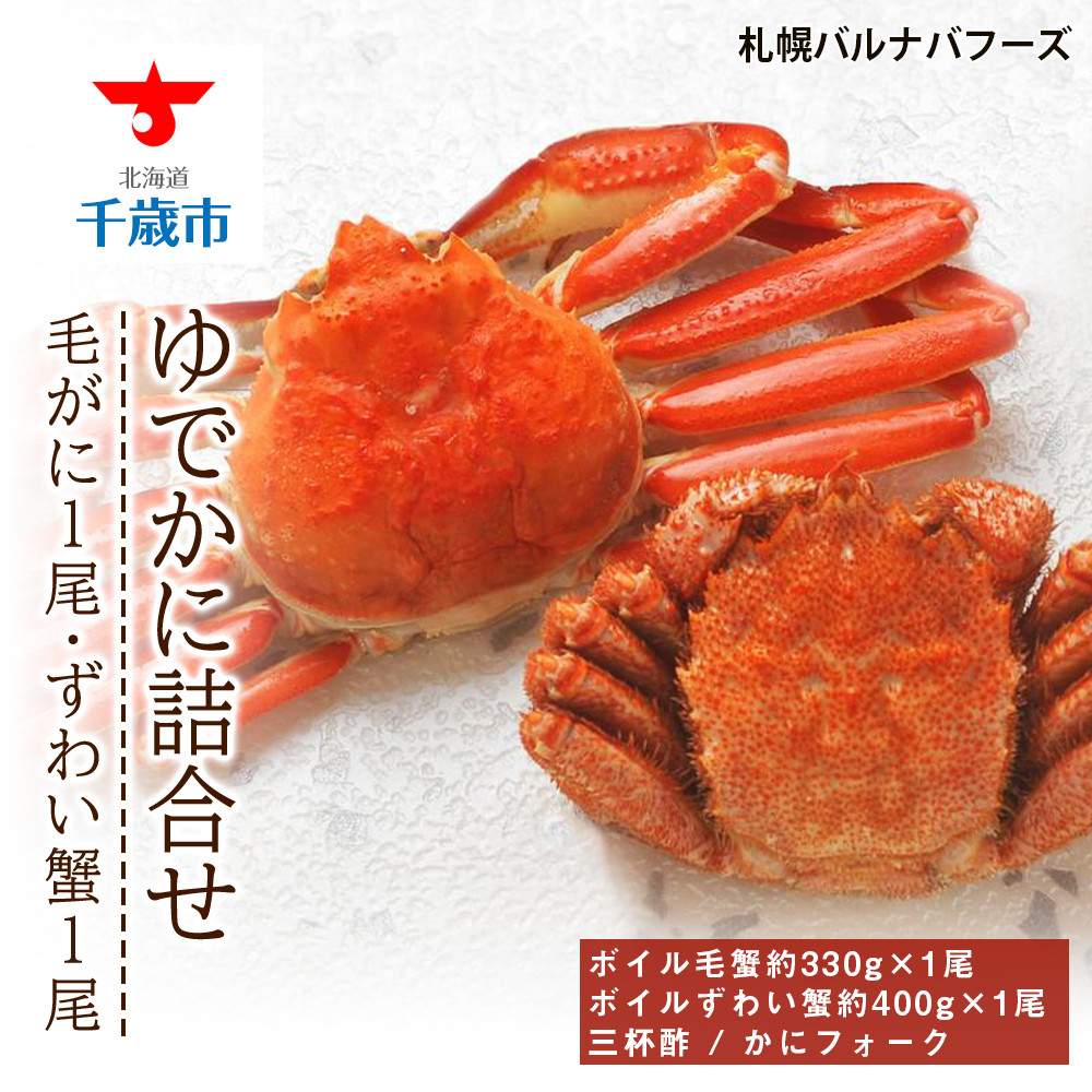 ゆでかに詰合せ 毛がに１尾 ずわい蟹１尾 千歳市千歳市 ふるさと納税 ふるさとチョイス