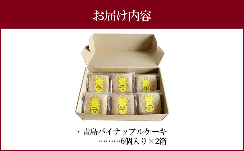 青島パイナップルケーキ 6個入り×2箱_M213-002 - 宮崎県宮崎市